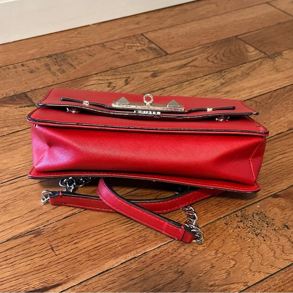 Guess Cherie Convertible Crossbody Flap Bag in Red - Picture 11 of 16